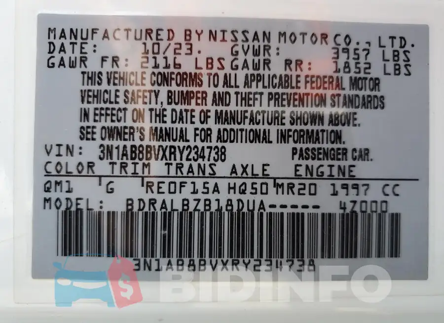 3N1AB8BVXRY234738 Photo# 13