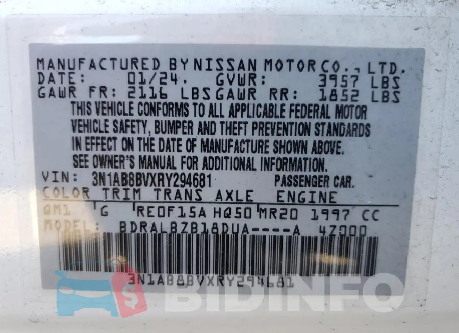 3N1AB8BVXRY294681 Photo# 12