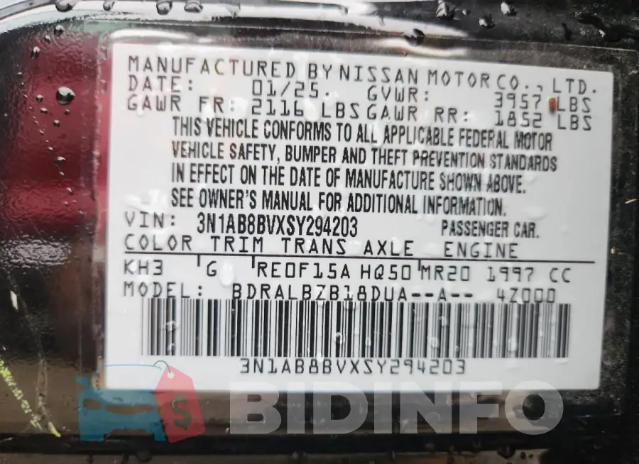 3N1AB8BVXSY294203 Photo# 12