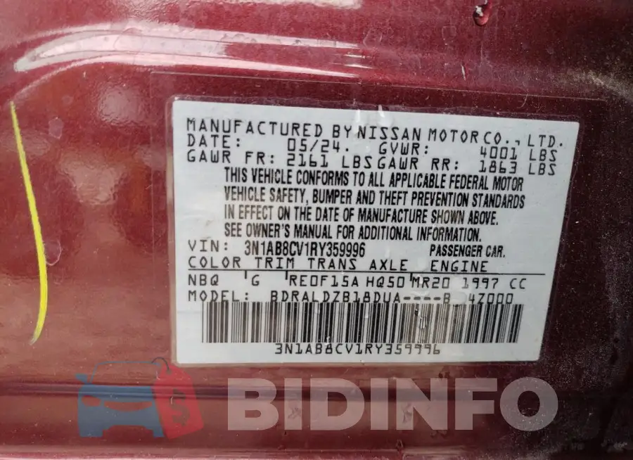 3N1AB8CV1RY359996 Photo# 12