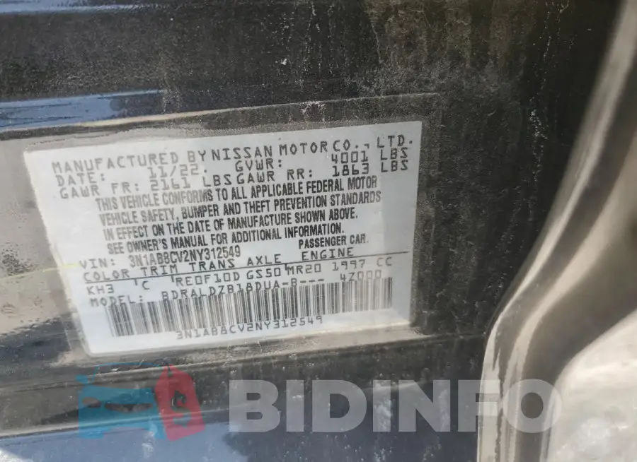3N1AB8CV2NY312549 Photo# 13