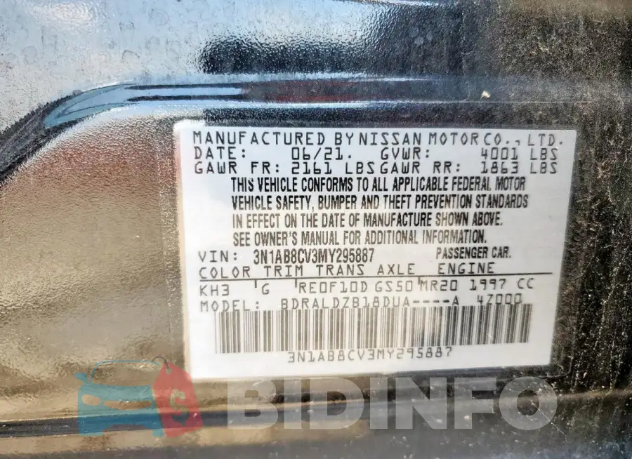 3N1AB8CV3MY295887 Photo# 12