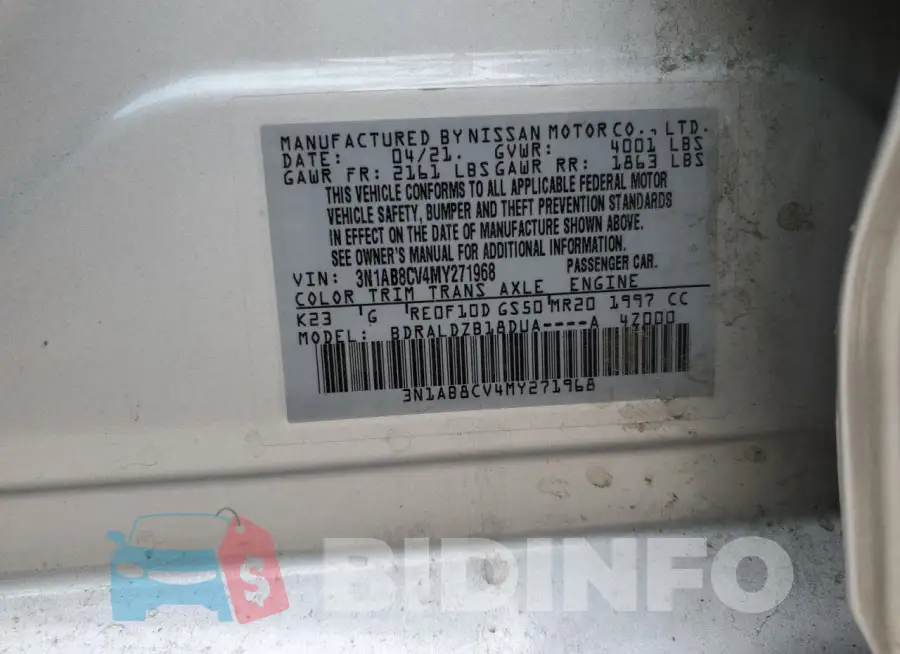 3N1AB8CV4MY271968 Photo# 12