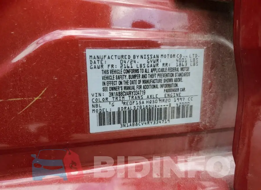3N1AB8CV4RY334719 Photo# 12