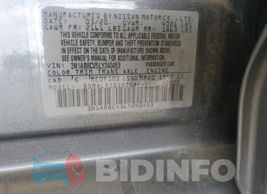 3N1AB8CV5LY240453 Photo# 12