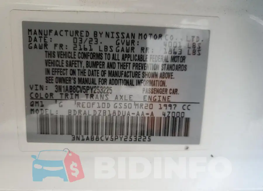 3N1AB8CV5PY253225 Photo# 12