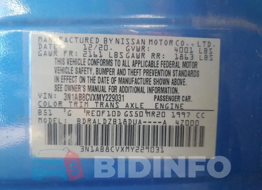 3N1AB8CVXMY229031 Photo# 12