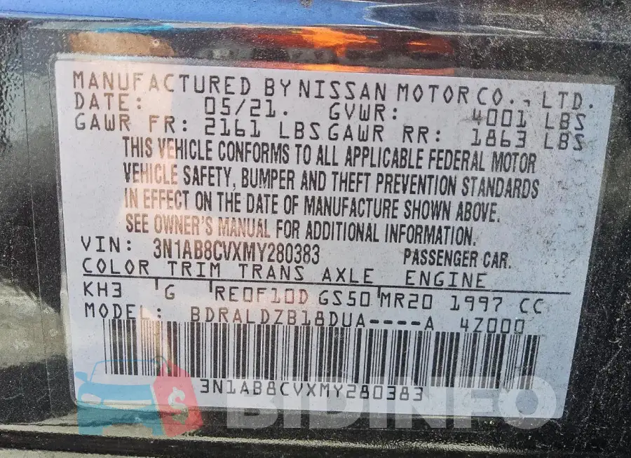 3N1AB8CVXMY280383 Photo# 12