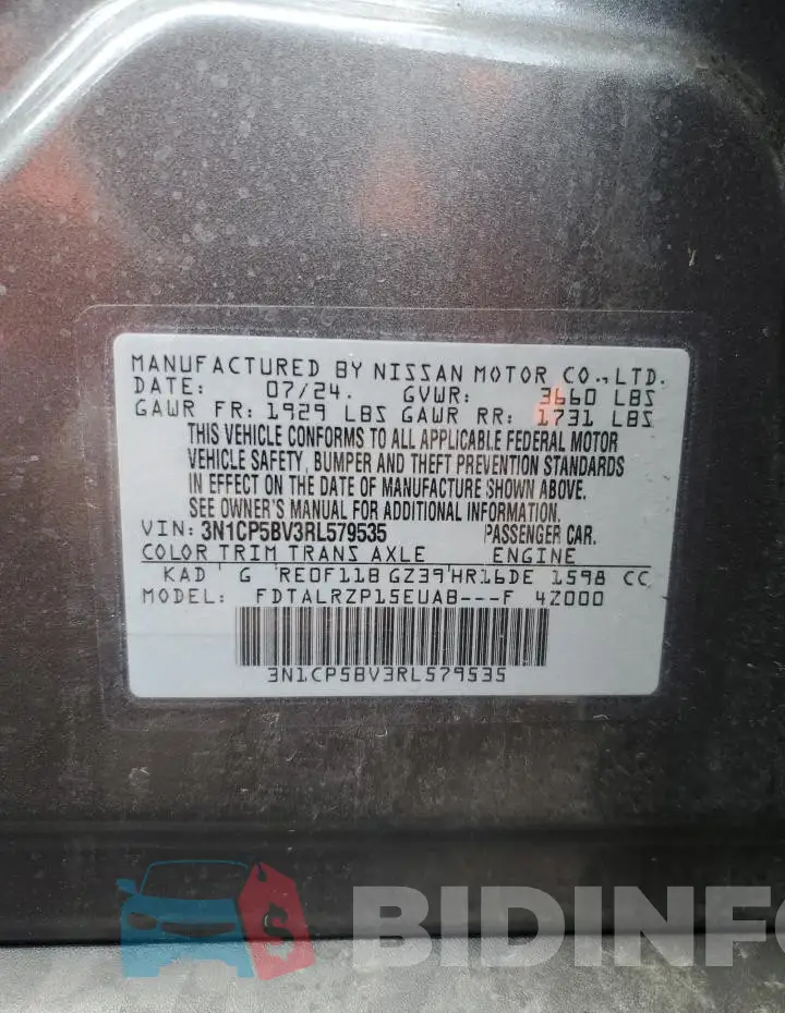3N1CP5BV3RL579535 Photo# 12