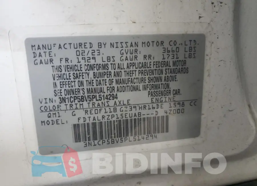 3N1CP5BV5PL514294 Photo# 13