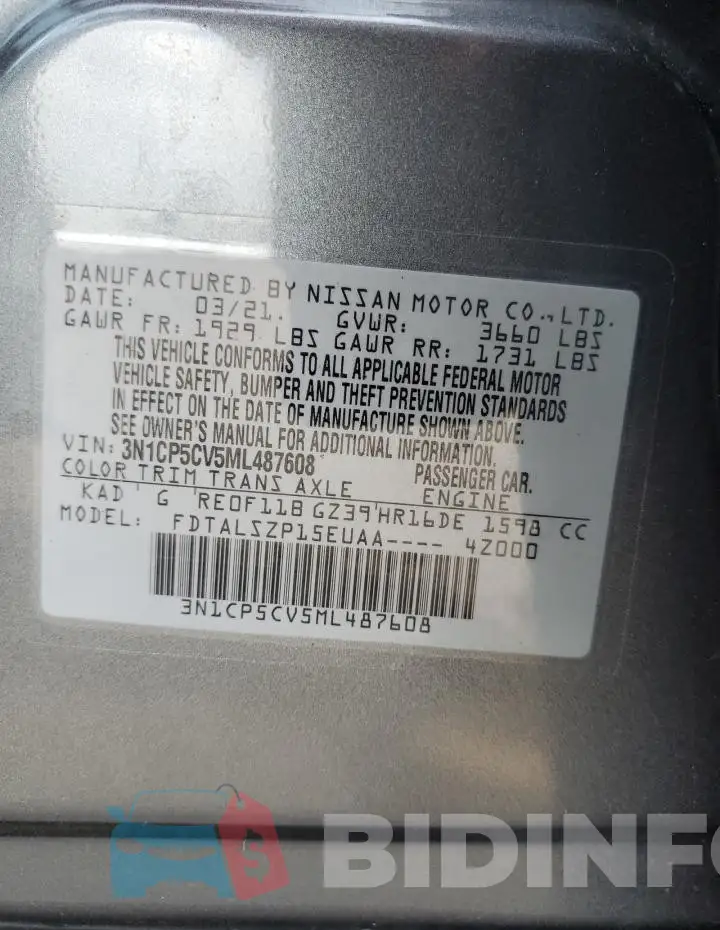 3N1CP5CV5ML487608 Photo# 12