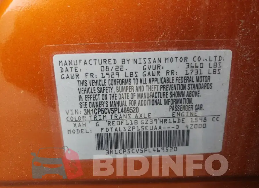 3N1CP5CV5PL469520 Photo# 13