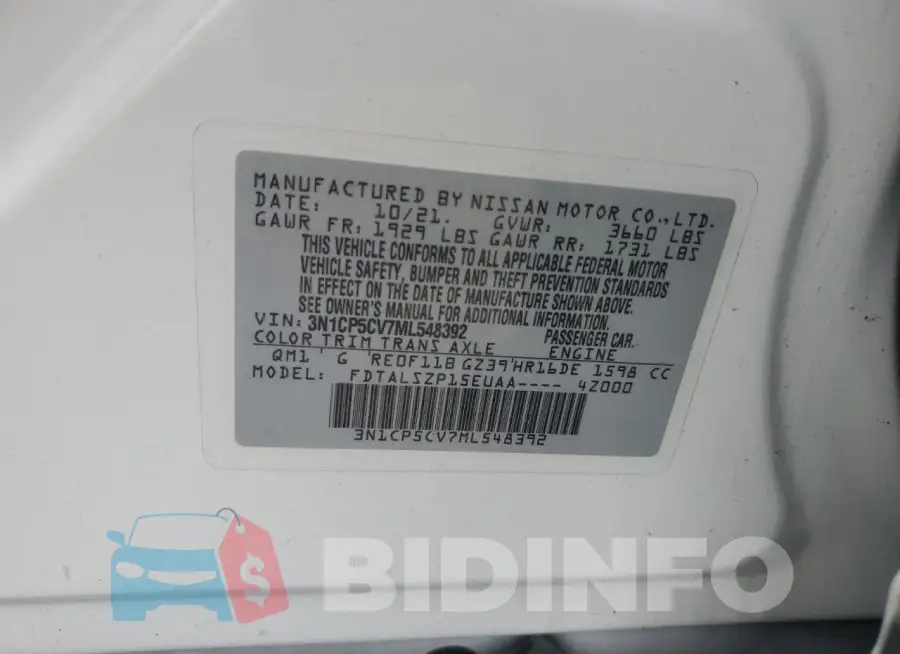 3N1CP5CV7ML548392 Photo# 13