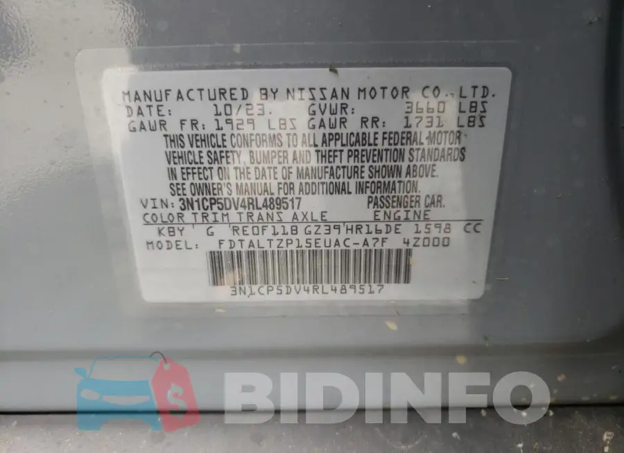 3N1CP5DV4RL489517 Photo# 12