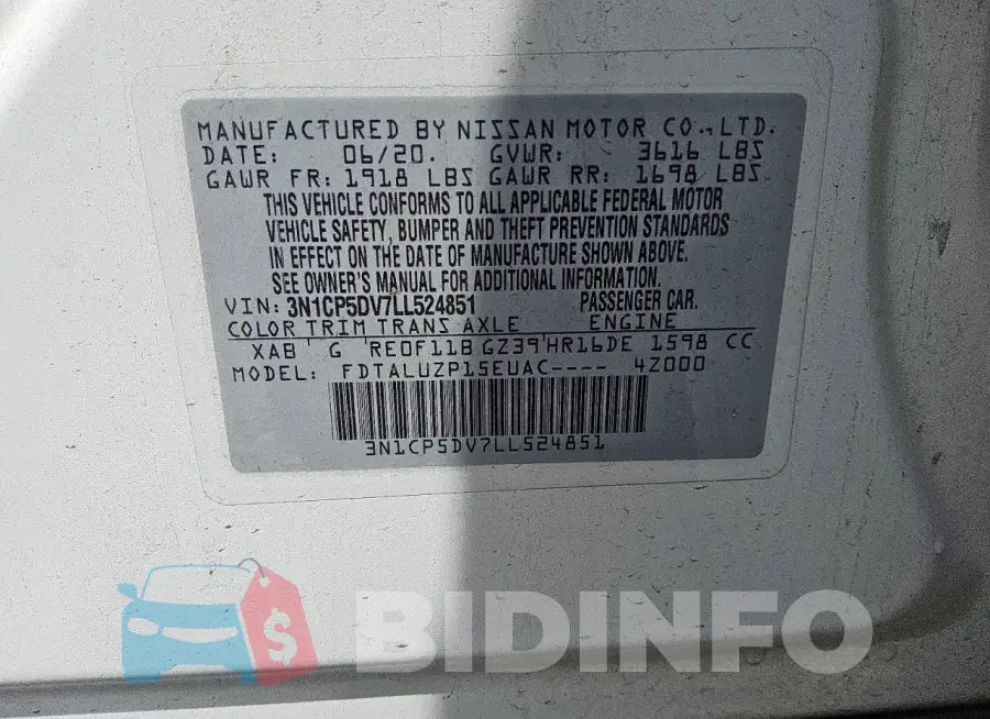 3N1CP5DV7LL524851 Photo# 13