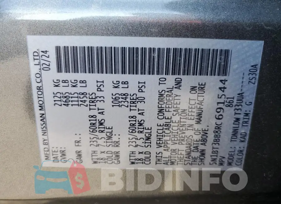 5N1BT3BB8RC691544 Photo# 14