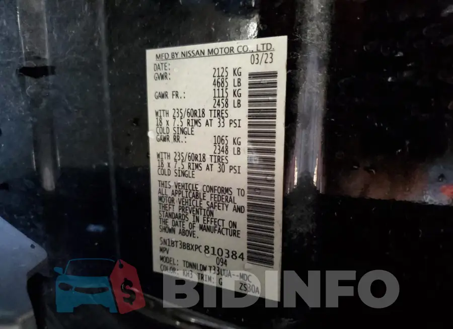 5N1BT3BBXPC810384 Photo# 14