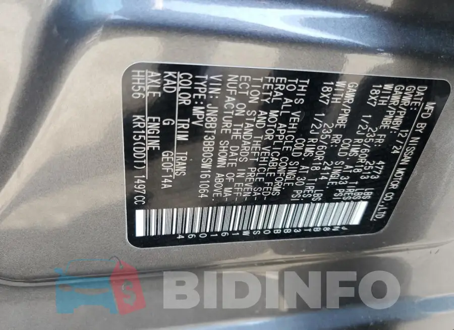 JN8BT3BB0SW161064 Photo# 12