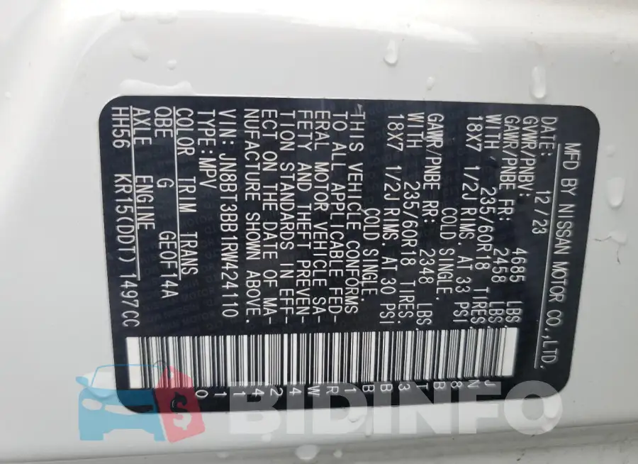 JN8BT3BB1RW424110 Photo# 14