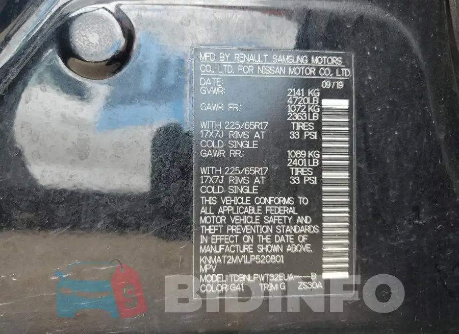 KNMAT2MV1LP520801 Photo# 13