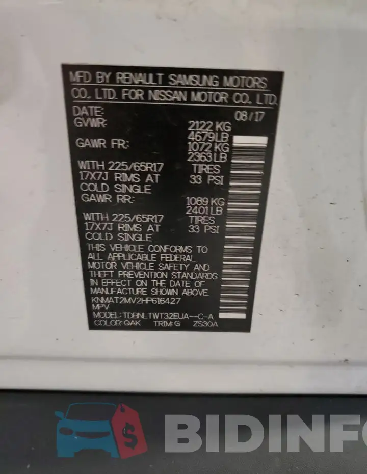 KNMAT2MV2HP616427 Photo# 13