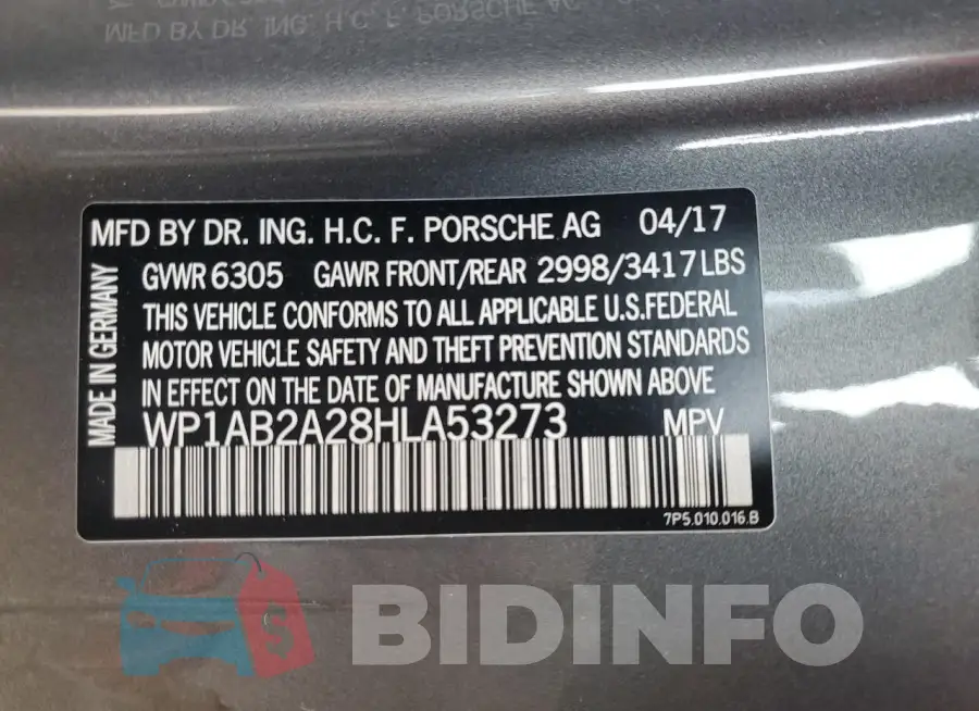 WP1AB2A28HLA53273 Photo# 12