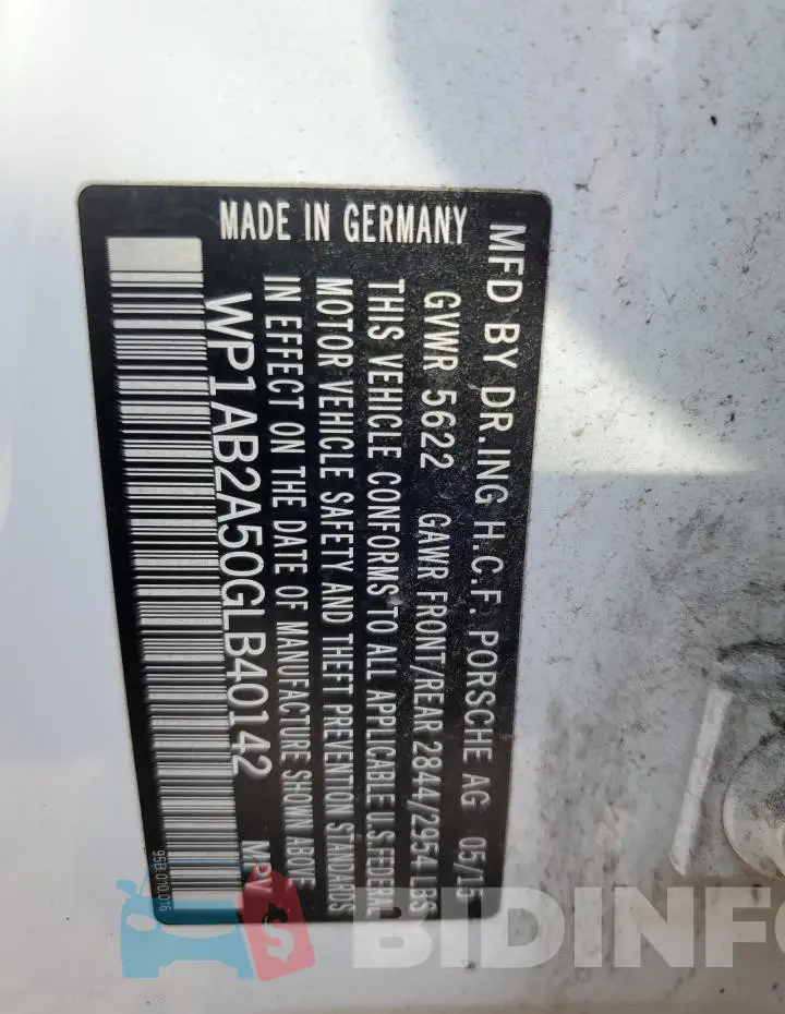 WP1AB2A50GLB40142 Photo# 14