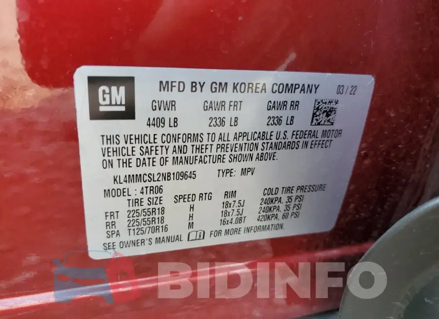 KL4MMCSL2NB109645 Photo# 13