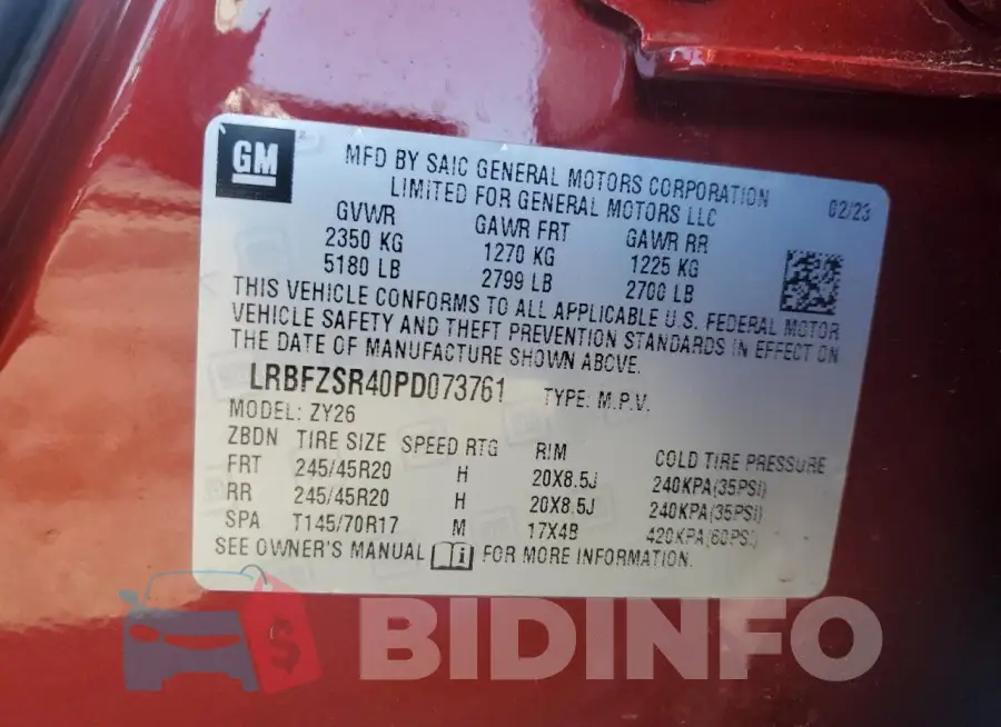 LRBFZSR40PD073761 Photo# 14