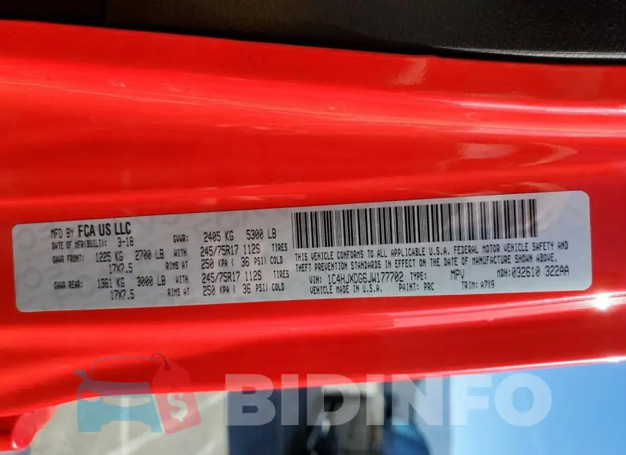 1C4HJXDG6JW177702 Photo# 13