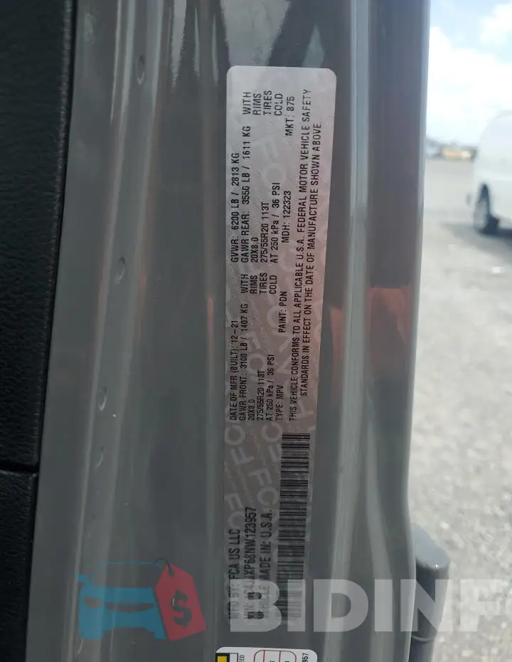 1C4JJXP68NW123957 Photo# 12