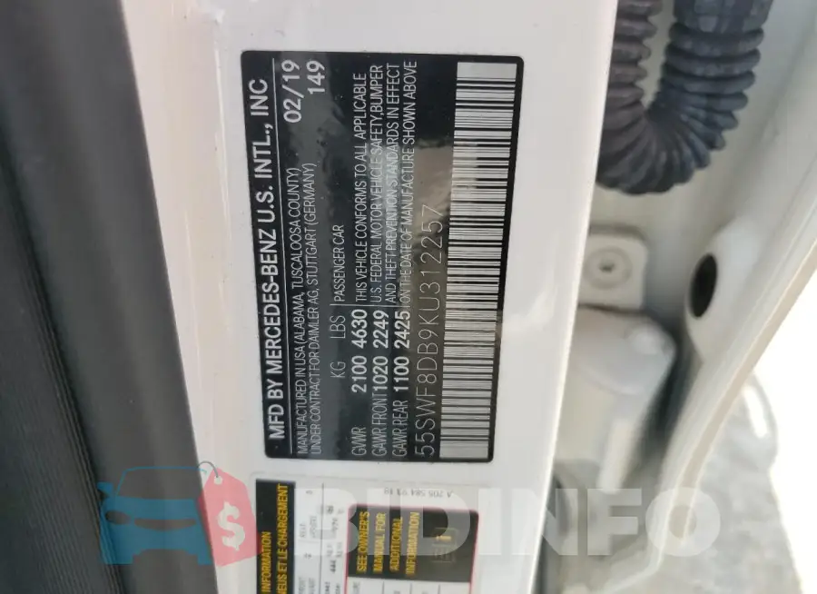 55SWF8DB9KU312257 Photo# 12