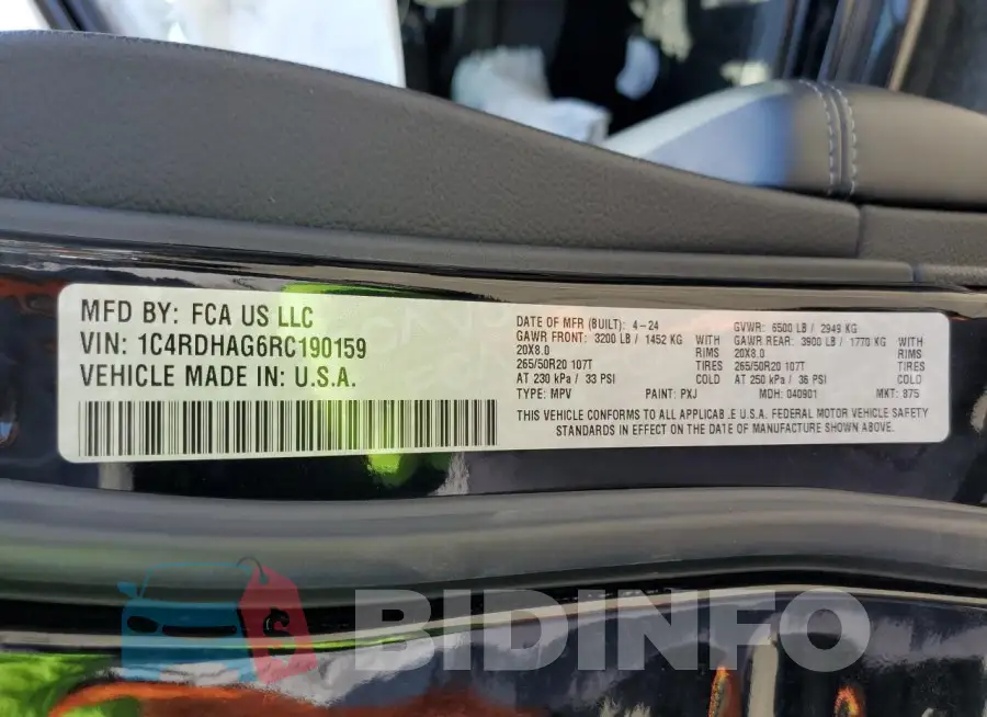 1C4RDHAG6RC190159 Photo# 13