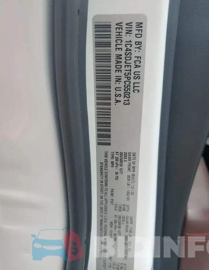 1C4SDJET5PC550213 Photo# 14