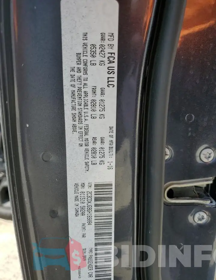 2C3CDXJG9GH189084 Photo# 12