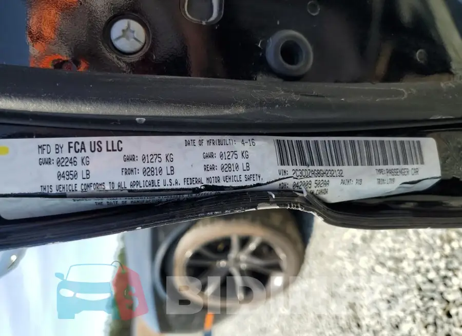 2C3CDZAG8GH232132 Photo# 12