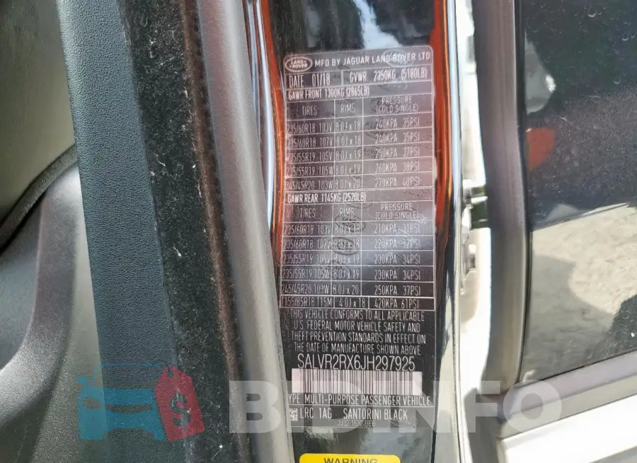 SALVR2RX6JH297925 Photo# 14