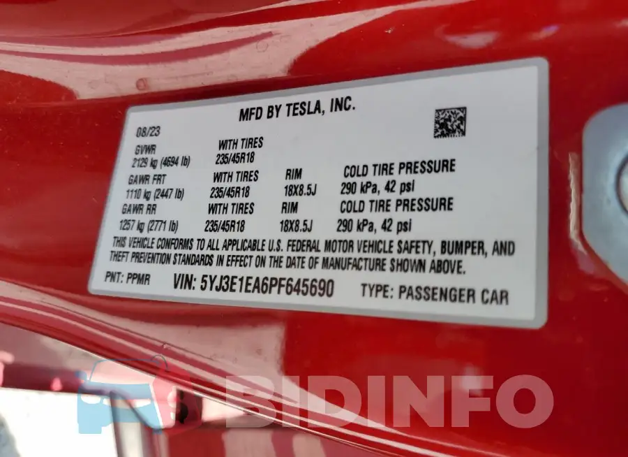 5YJ3E1EA6PF645690 Photo# 12