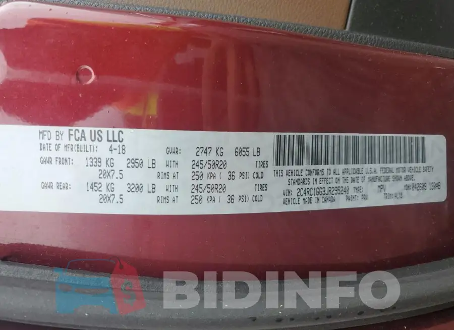 2C4RC1GG3JR295240 Photo# 13