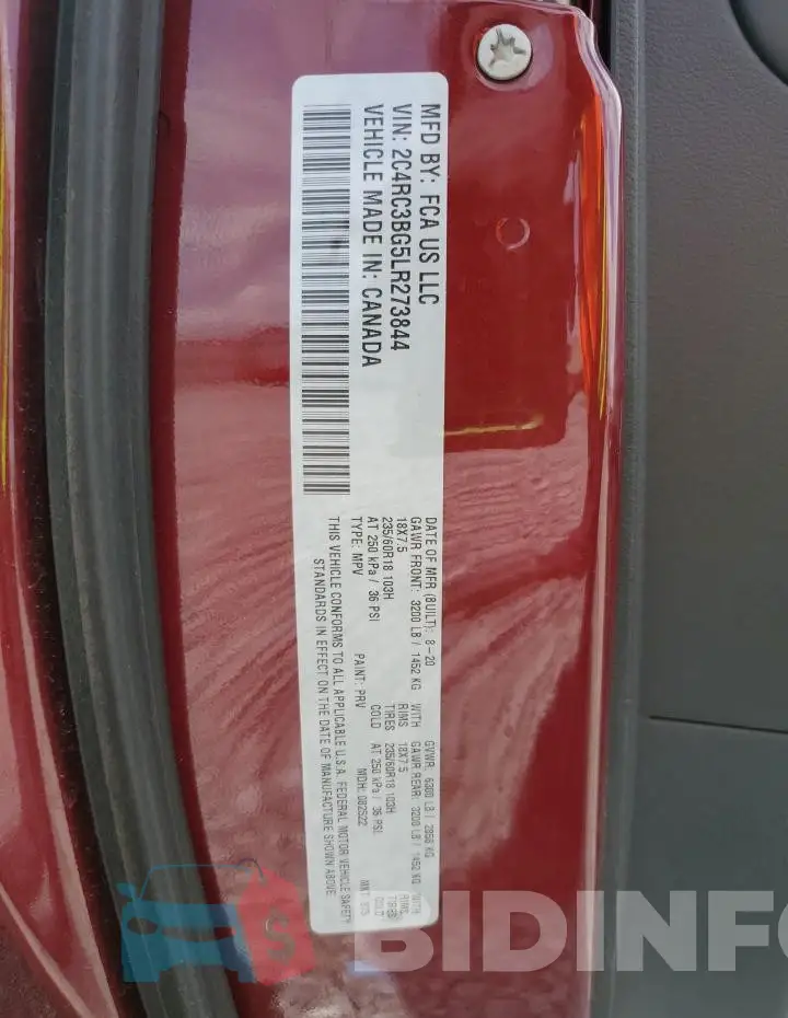 2C4RC3BG5LR273844 Photo# 13