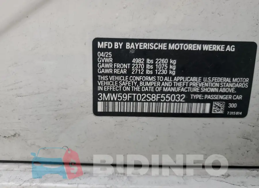 3MW59FT02S8F55032 Photo# 12