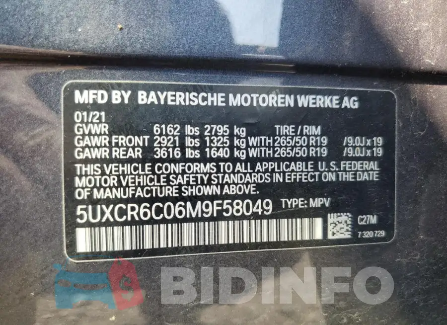 5UXCR6C06M9F58049 Photo# 13