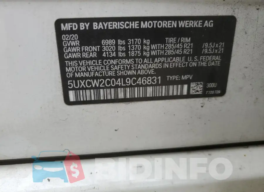 5UXCW2C04L9C46831 Photo# 13