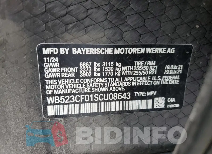 WB523CF01SCU08643 Photo# 13