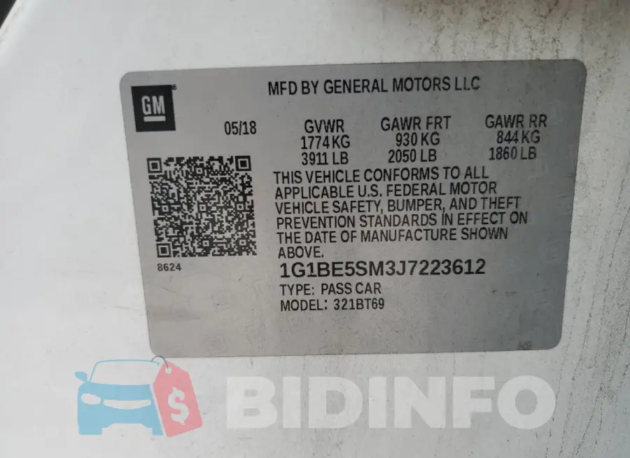 1G1BE5SM3J7223612 Photo# 12