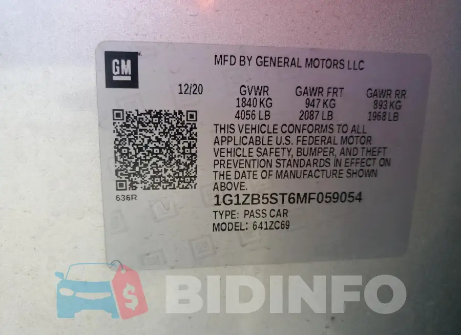 1G1ZB5ST6MF059054 Photo# 12