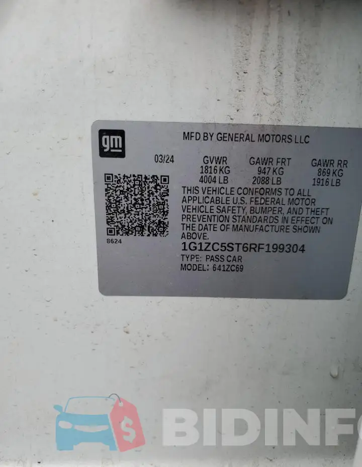 1G1ZC5ST6RF199304 Photo# 12