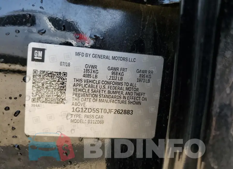 1G1ZD5ST0JF262883 Photo# 12