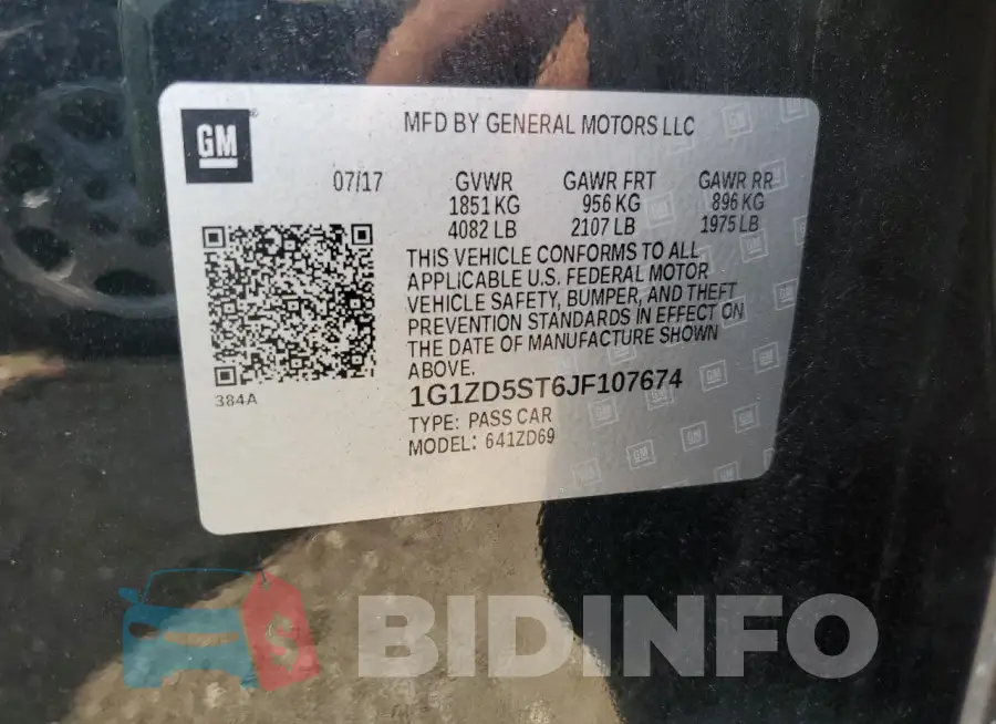1G1ZD5ST6JF107674 Photo# 12