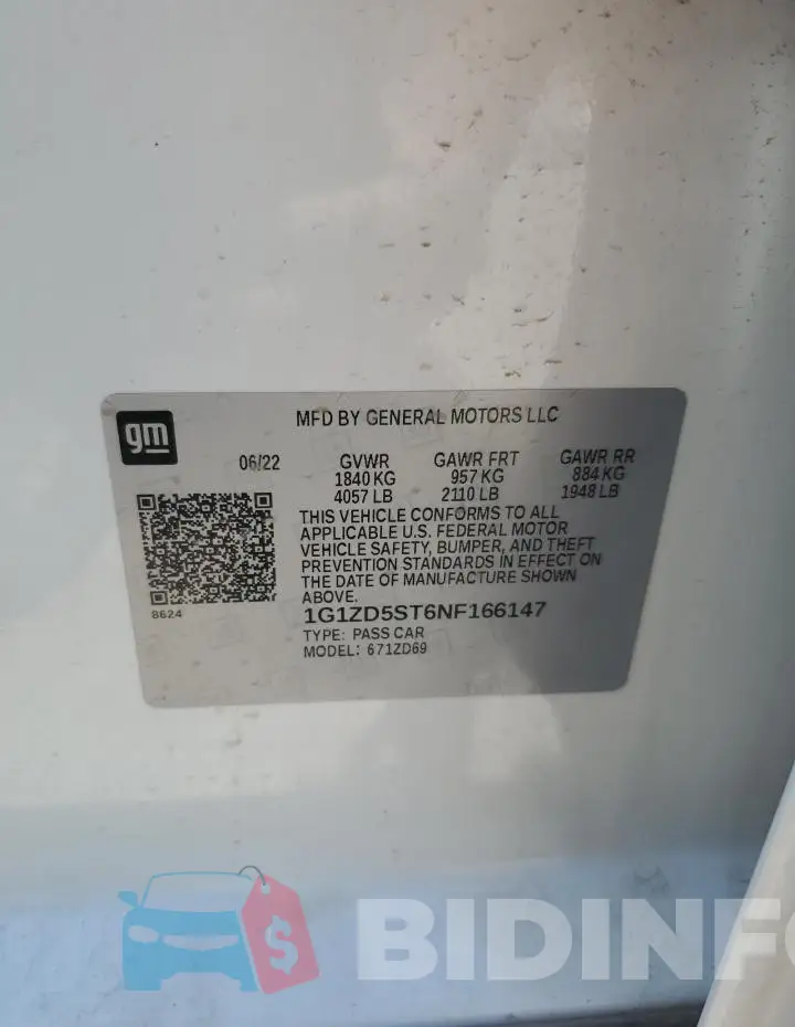 1G1ZD5ST6NF166147 Photo# 12